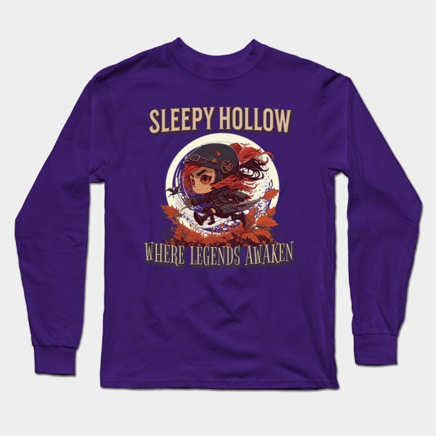 Sleepy Hollow Where Legends Awaken Anime Ichabod Crane Long Sleeve T-Shirt by TornadoTwistar Clothing